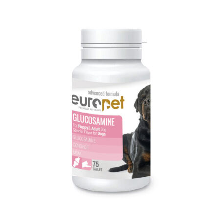 قرص گلوکزآمین(تقویت مفاصل سگ) یوروپت مدل glucosamine بسته 75 عددی