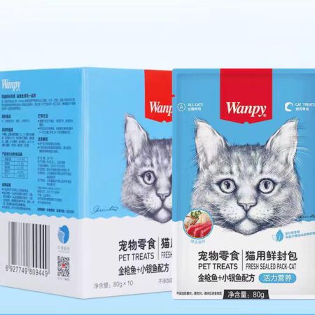پوچ گربه برند ونپی با طعم مرغ، ماهی تن و برنج Tuna & Chicken & Rice وزن ۸۰ گرم