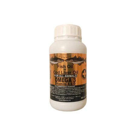 روغن ماهی حاوی امگا 3 مخصوص سگ و گربه اسب و پونی تیتان 500 میلی