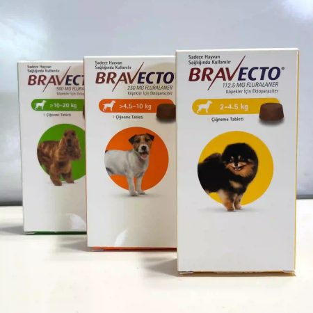 قرص ضد کک و کنه سگ نژاد کوچک براوکتو Bravecto مناسب وزن2تا 4.5 کیلوگرم