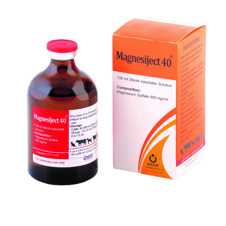 مگنزيجكت 40 (Magnesiject 40) سولفات منیزیم40درصد نصر 50 سی سی